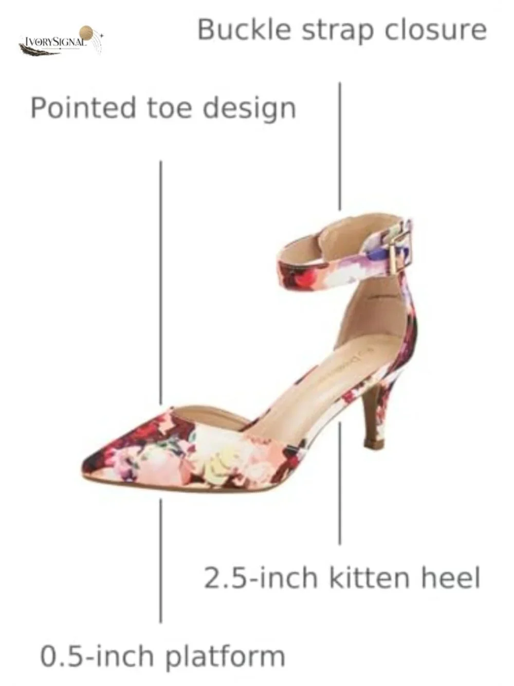 Women's Kitten Heels Ankle Strap Pumps Textile Faux Leather